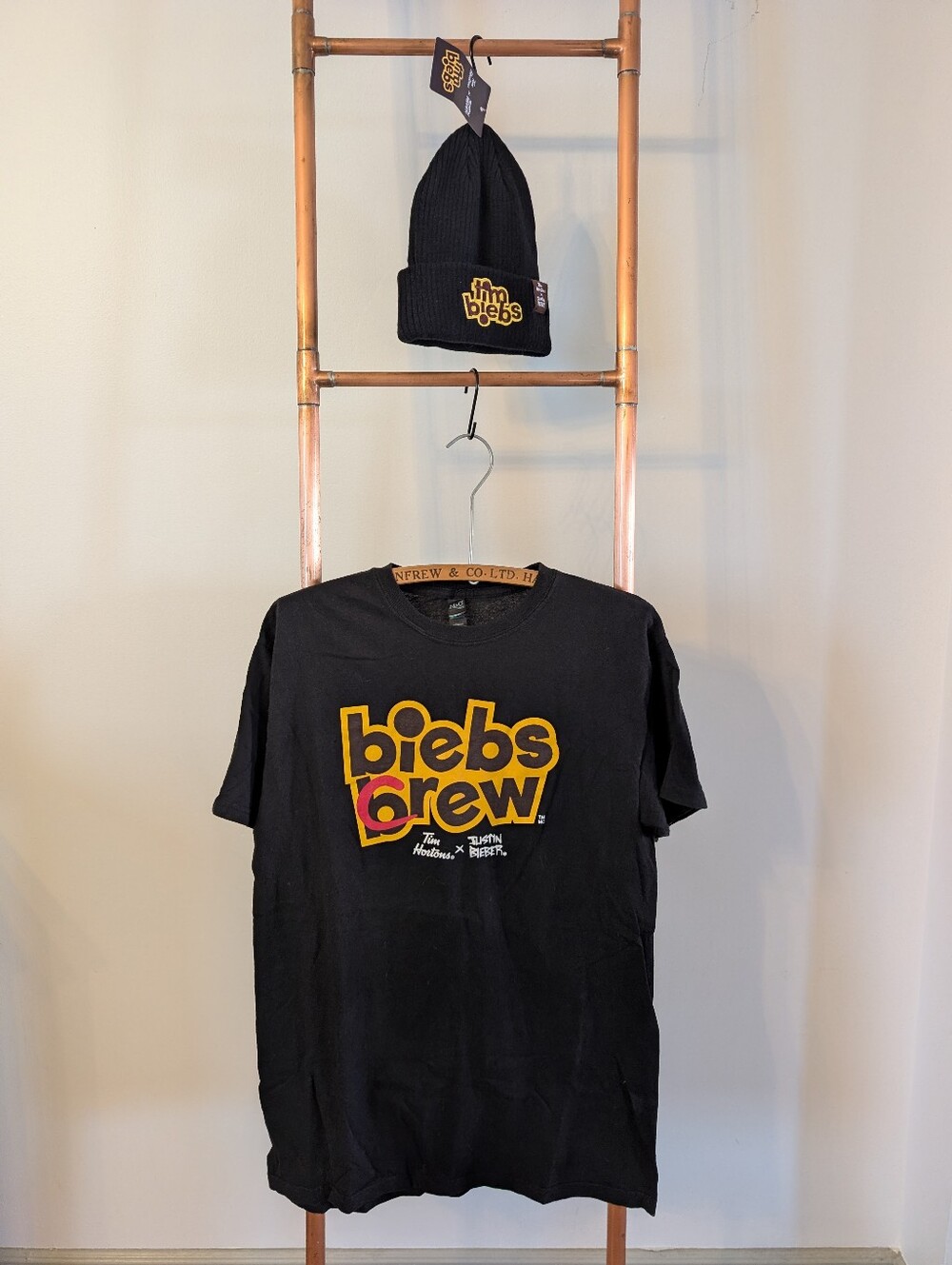 Tim Hortons x Justin Bieber "Biebs Brew" *T-Shirt & Beanie (NWT)* Unworn